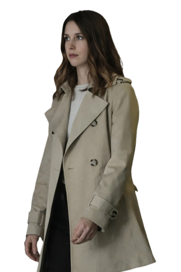 Kayla Craig Cross Beige Trench Coat - Image 3